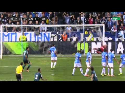 Golazo de Verdú - Málaga Vs Betis 1-1 - Liga BBVA - 3.11.2013