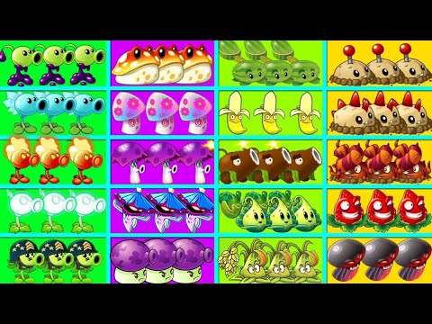 20 Plants Team PEA x MUSHROOM x PULT x BOMB Battlez - Who Will Win? - PvZ 2 Plant vs Plant