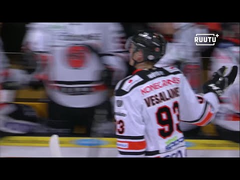 Kristian Vesalaiselta upea osuma – rannelaukaus viuhuu ohi SaiPa-vahdin