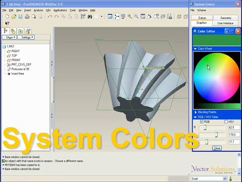 System Colours in Pro/ENGINEER - Detailed Explanation