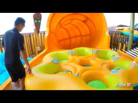 [4k] Round Raft Water Slide Ride - Volcano Bay Water Park - Universal Orlando