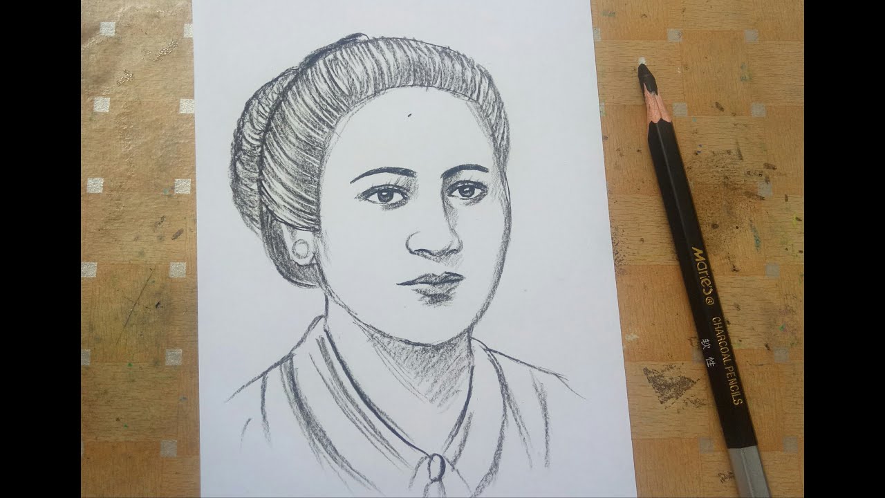 Cara Menggambar wajah PAHLAWAN Ibu Kartini