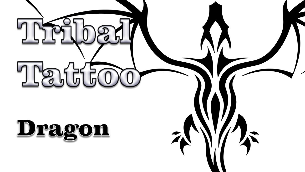 Tribal Tattoo - Dragon (SpeedDrawing)