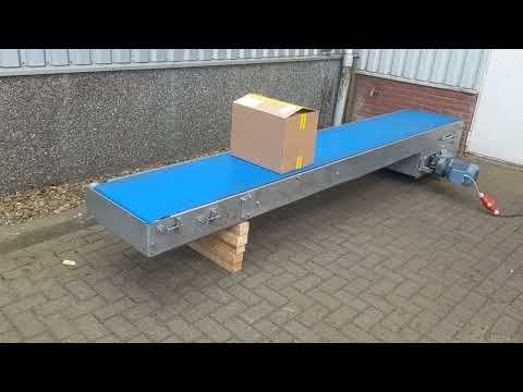 Transportband RVS frame 22 meter met 55 cm bandbreedte (korte lengte opgebouwd)