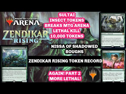 MTG SULTAI SCUTE INSECT 3000 Tokens BREAKS MTG ARENA? Zendikar Rising New Meta Record MTGA STANDARD!