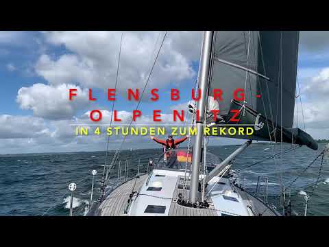 Rekordfahrt Flensburg - Olpenitz  in 4 Stunden bei bis zu 7 Bft