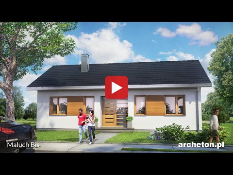 Projekt domu Maluch Bis - archeton pl - parterowy 75,7 m2