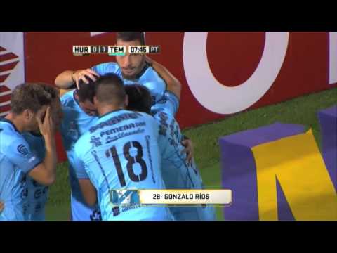 Gol de Ríos. Huracán 0 - Temperley 1. Fecha 8. Primera División 2016