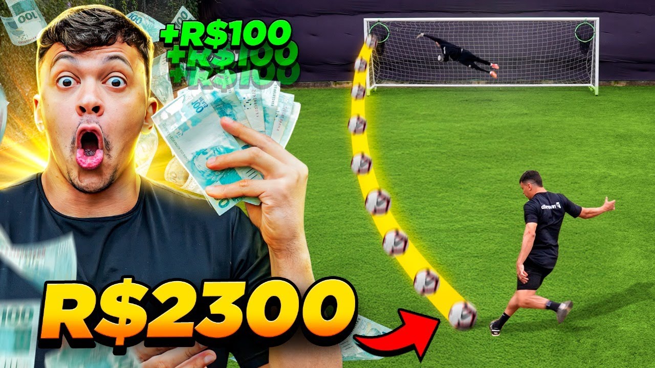 CADA GOL ACUMULA 100 REAIS!!🤑😱  *acertou o ângulo leva tudo*