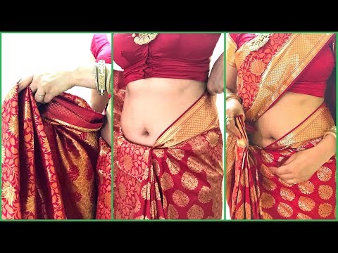 How To Wear Saree For Wedding | How To Drape South Indian Bridal Saree Perfectly | Kanjivaram