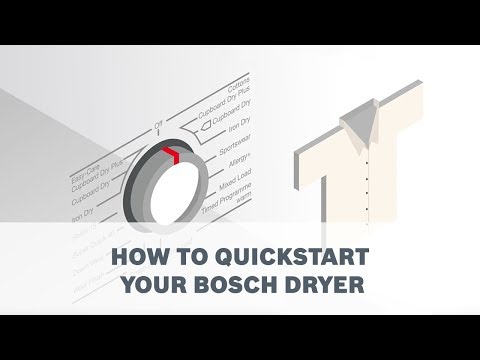 How to Quickstart your Bosch Dryer
