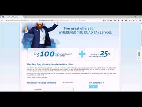 Wyndham Rewards $100 Offer