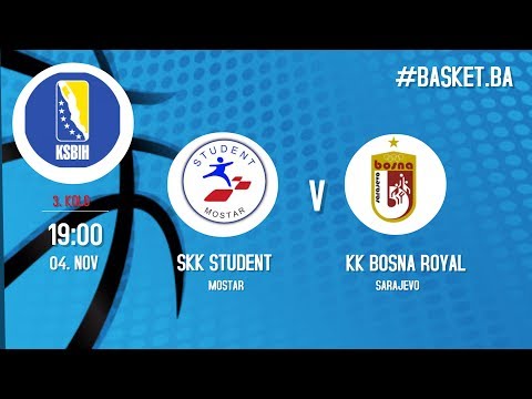 LIVE ◘ SSK Student vs KK Bosna Royal  ◘ 2018/2019 ◘ 3 kolo
