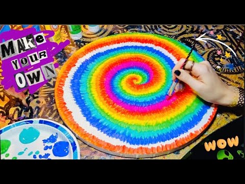 HOW TO PAINT A TIEDYE SWIRL - YouTube