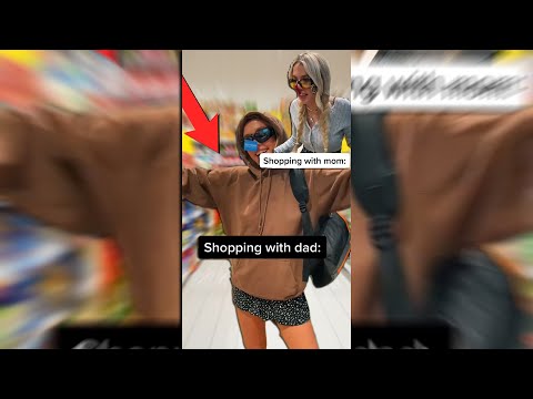 SHOPPING MOM VS DAD!!! #shorts