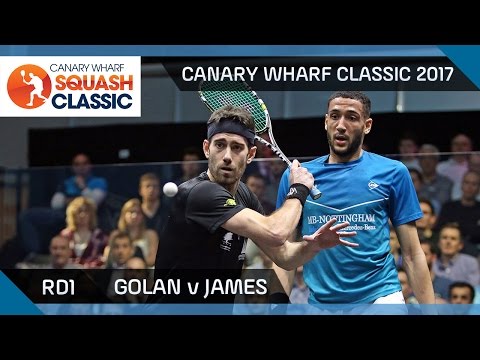 Squash: Golan v James - Canary Wharf Classic 2017 Rd 1 Highlights