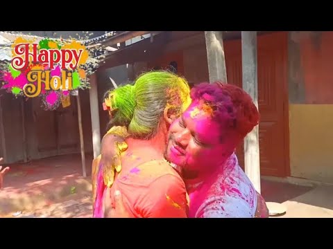 Play Holi like a sister-in-law/Happy Holi/Holi Celebration Village/Bihari Style Holi/Holi Putai New