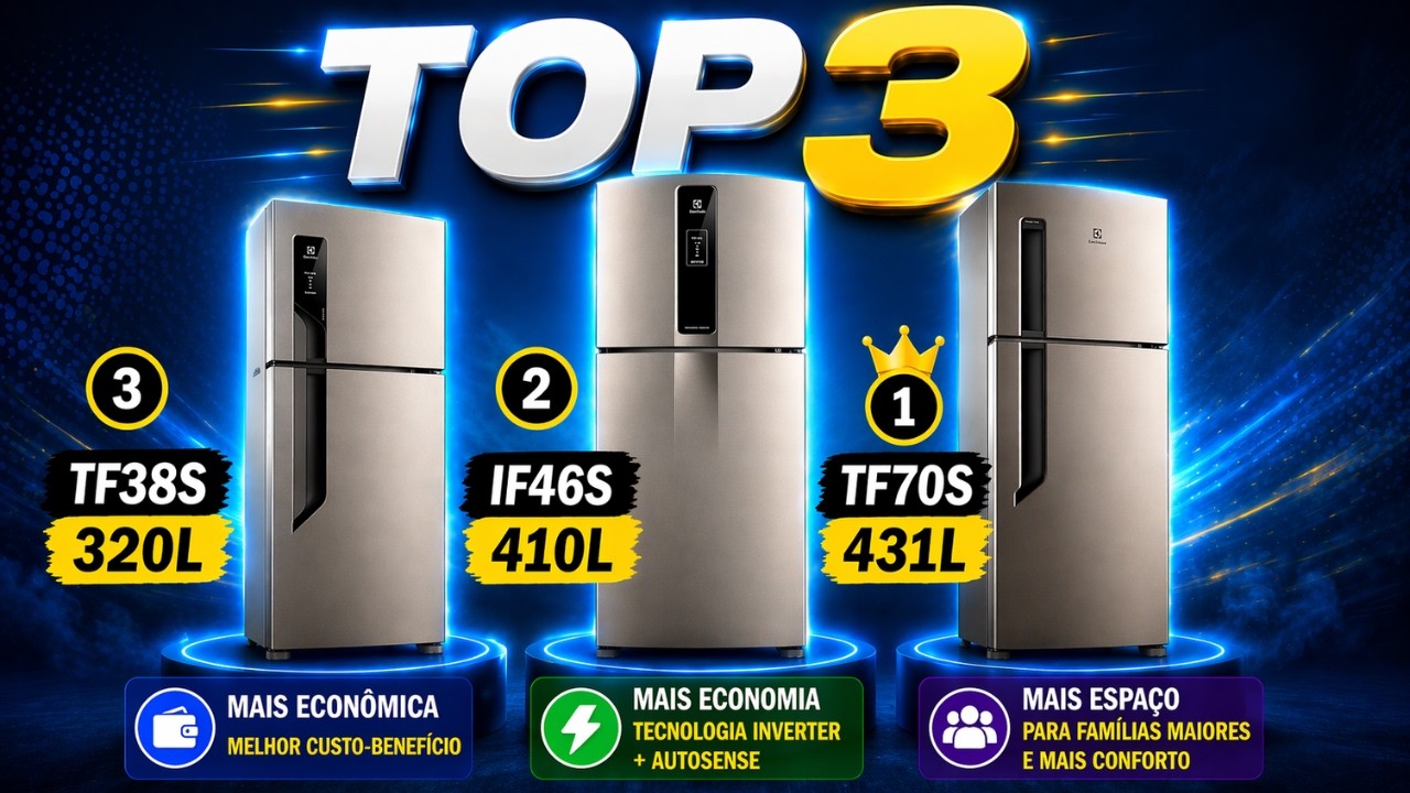 Qual a Melhor Geladeira Electrolux Custo-Benefício em 2026? Top 3 Modelos! ❄️ (TOP 3 Atualizado)