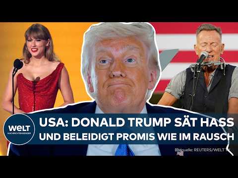 USA: Trump wie im Rausch: Hass und Beleidigungen gegen Taylor Swift, Bruce Springsteen & Jamey Comey