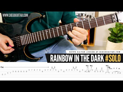 Dio Rainbow in the Dark Guitar Solo Lesson | Tab | Tutorial