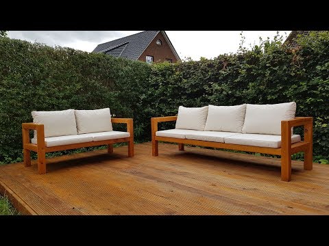DIY 2-Sitzer Gartenbank selber bauen / Homemade Outdoor Sofa