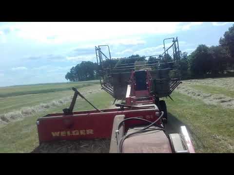 Heu pressen mit IHC 523 und Welger AP 51