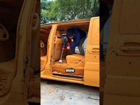 ¡Dios mío, papá! 😱 ¿De dónde sacaste este coche tan sucio y lleno de barro? 🚗🤢 #shorts