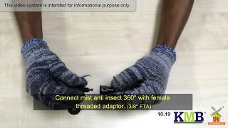 3/8" Mist Anti Insect c/w Female Adaptor & Flange Type Rubber