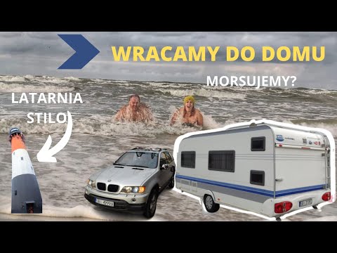 Kamping Leśny nr51 Łeba z PRZYCZEPĄ KEMPINGOWĄ. Morsujemy? Latarnia STILO. Jedziemy do Jarosławca