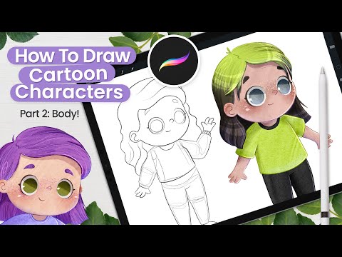 How To Draw Cartoon Characters (Body) • Cute Art • Procreate Tutorial
