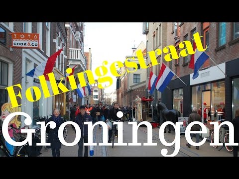 Groningen, The Netherlands (2/11) Folkingestraat.. City Center Tour (4K)
