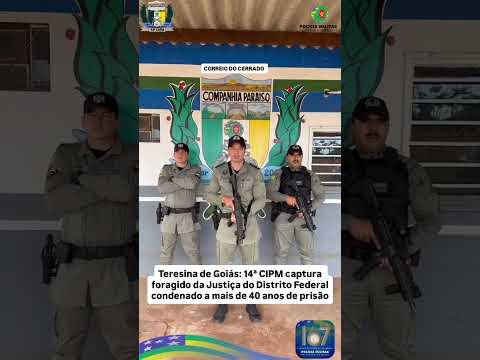 Teresina de Goiás: 14ª CIPM captura foragido da Justiça do Distrito Federal condenado