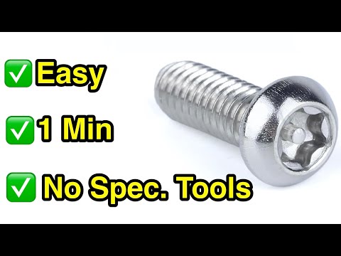 Easy: removal of tamper-proof security screws - NO SPECIAL TOOLS required