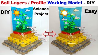 soil layers - soil profile working model for science project exhibition - diy - howtofunda