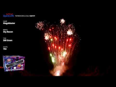 GM177 Megablaster - 704 shot Sky Bacon 500g Cake