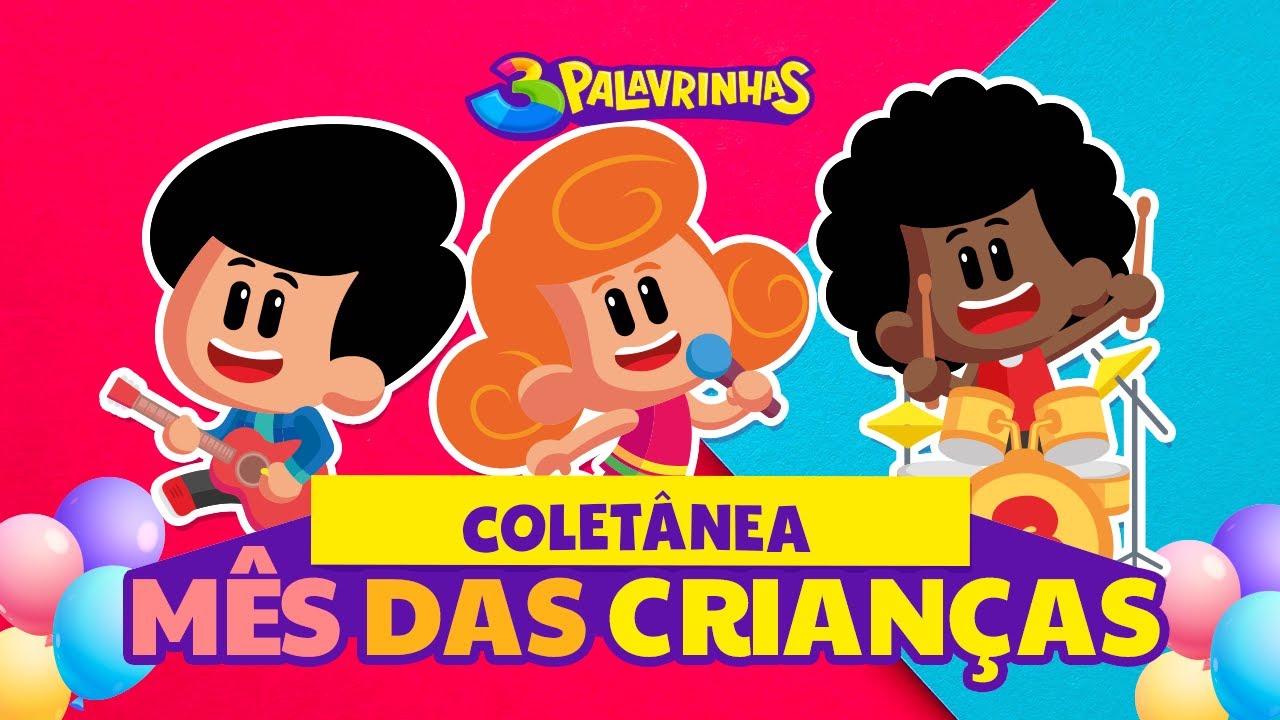 Coletânea Mês das Crianças com 3 Palavrinhas Mini | Desenho Animado