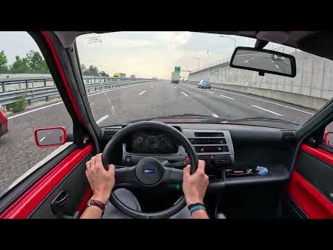 POV - 1995 Fiat Cinquecento Sporting - Highway drive