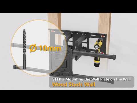 TV Wall Mount Bracket Installation Guide: BONTEC Full Motion Mount for 32-85 Inch TVs | CT135
