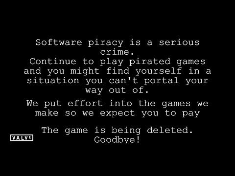Portal Anti Piracy Screen