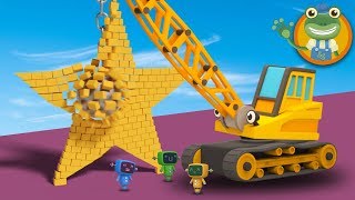 Smashing Shapes With Ryan the Wrecking Ball Crane | Gecko&#39;s Garage | Learn Shapes for Kids