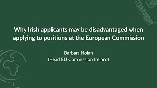 Applying to the European Commission - Barbara Nolan #languages250
