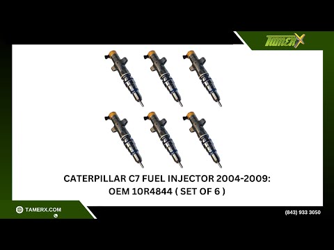 Caterpillar C7 Fuel Injector 2004-2009: OEM 10R4844 ( Set of 6 )