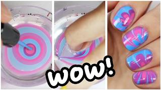 Water Marble Nail Art Hack 2026 💅🏻 Easy & Fun Watermarbling Nail Design Compilation!