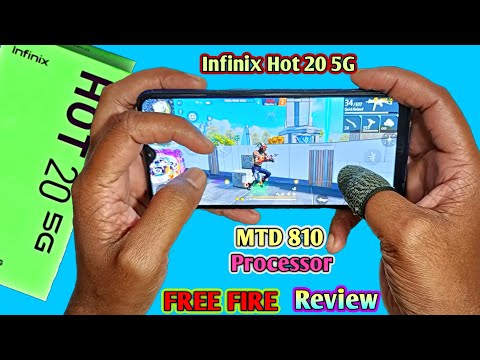 Infinix Hot 20 5G Free Fire Gameplay + Heating + Battery Drain Test | Infinix Hot 20 FF Gameplay..
