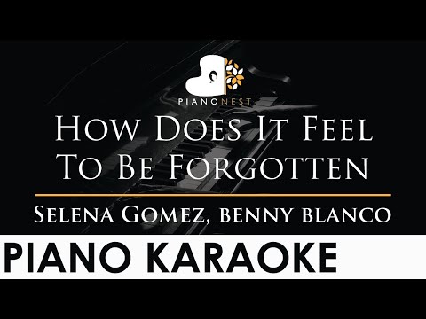 Selena Gomez, benny blanco - How Does It Feel To Be Forgotten - Piano Karaoke with Lyrics