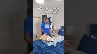 Packing while married 😳 #travelvlog #shorts #cruiseship #couplevlog