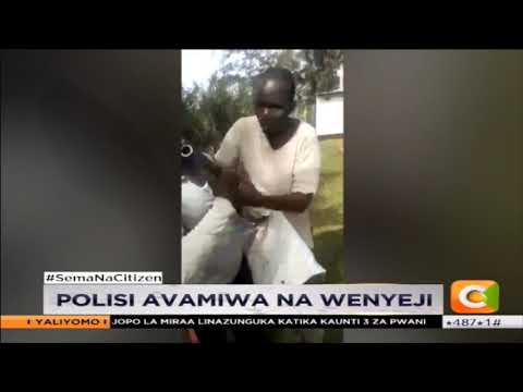 Afisa wa polisi avamiwa na wananchi akiwa na bunduki ndani ya gunia