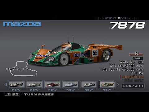 Enthusia Professional Racing - Full Car List (w/ alternate liveries, names and Subaru Impreza 2006)