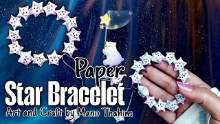 DIY Paper Star Bracelet 📿 | Paper friendship Band⭐ | Paper Gift ideas | Back to SChool Craft | Cat 😺