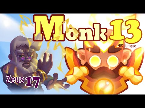 Monk 13 , Zeus 17 Let's see the Powerful Damage!! CO-OP - Rush Royale Full Video